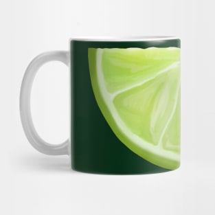 Green Watercolor Juicy Lime Slice Mug